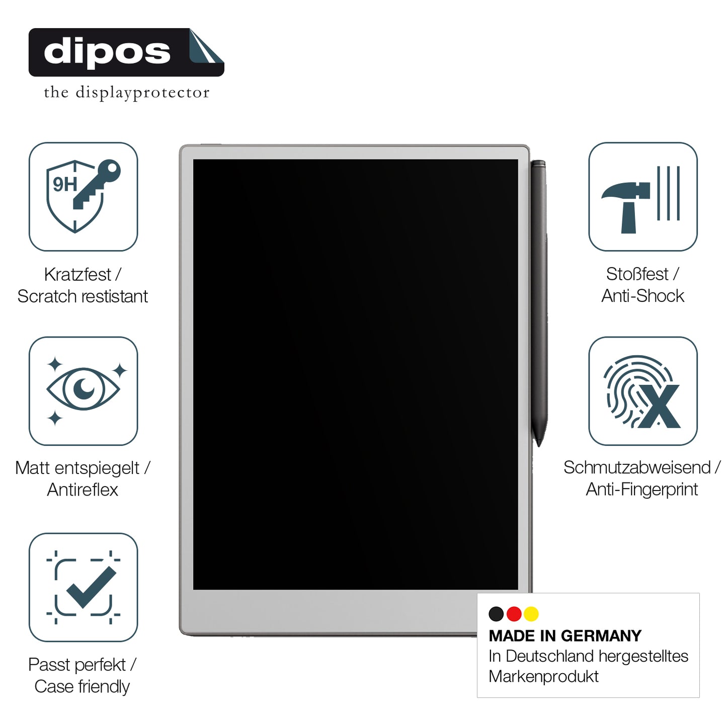 Displayschutz hergestellt in Deutschland, höchste Qualität made in Germany