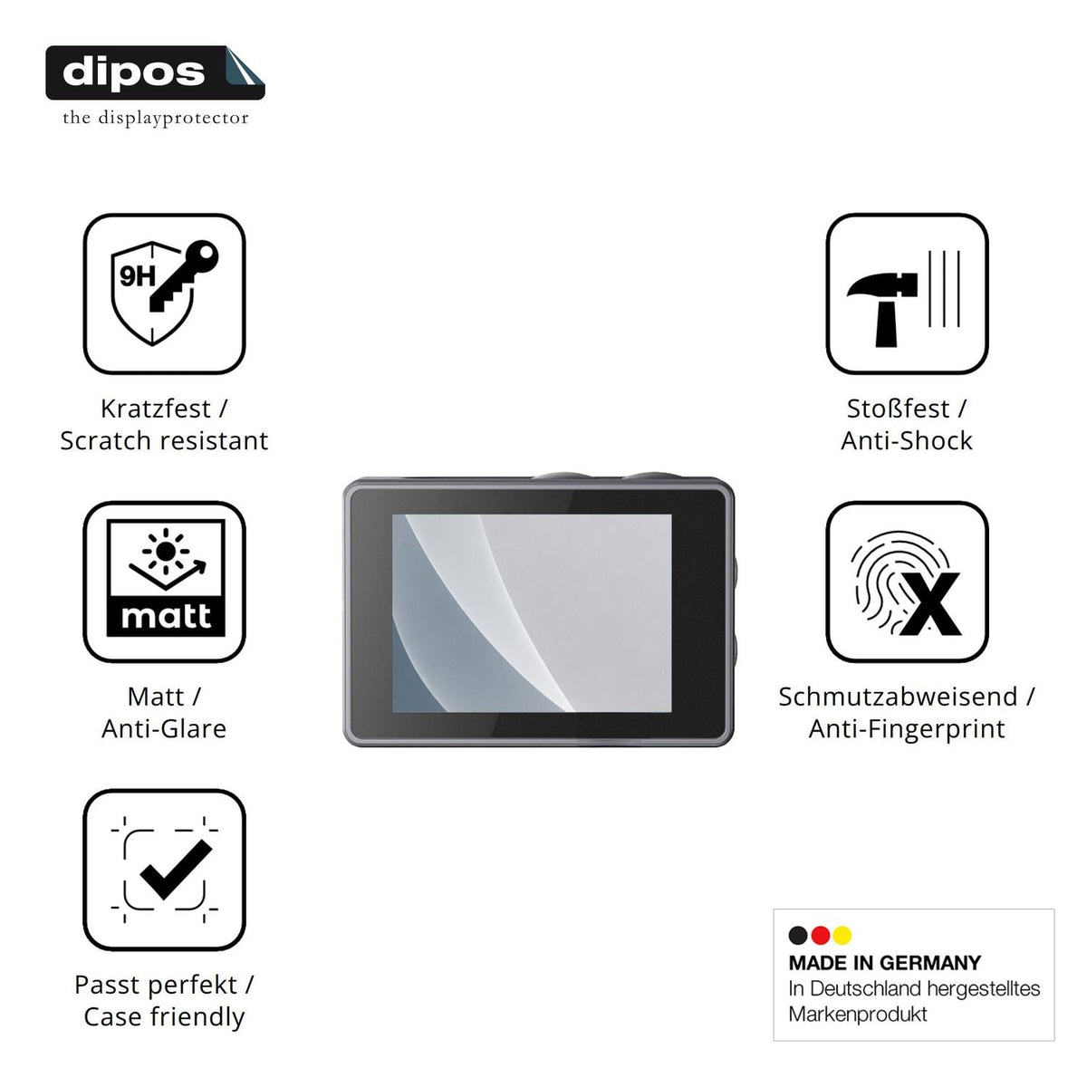 Displayschutz hergestellt in Deutschland, höchste Qualität made in Germany