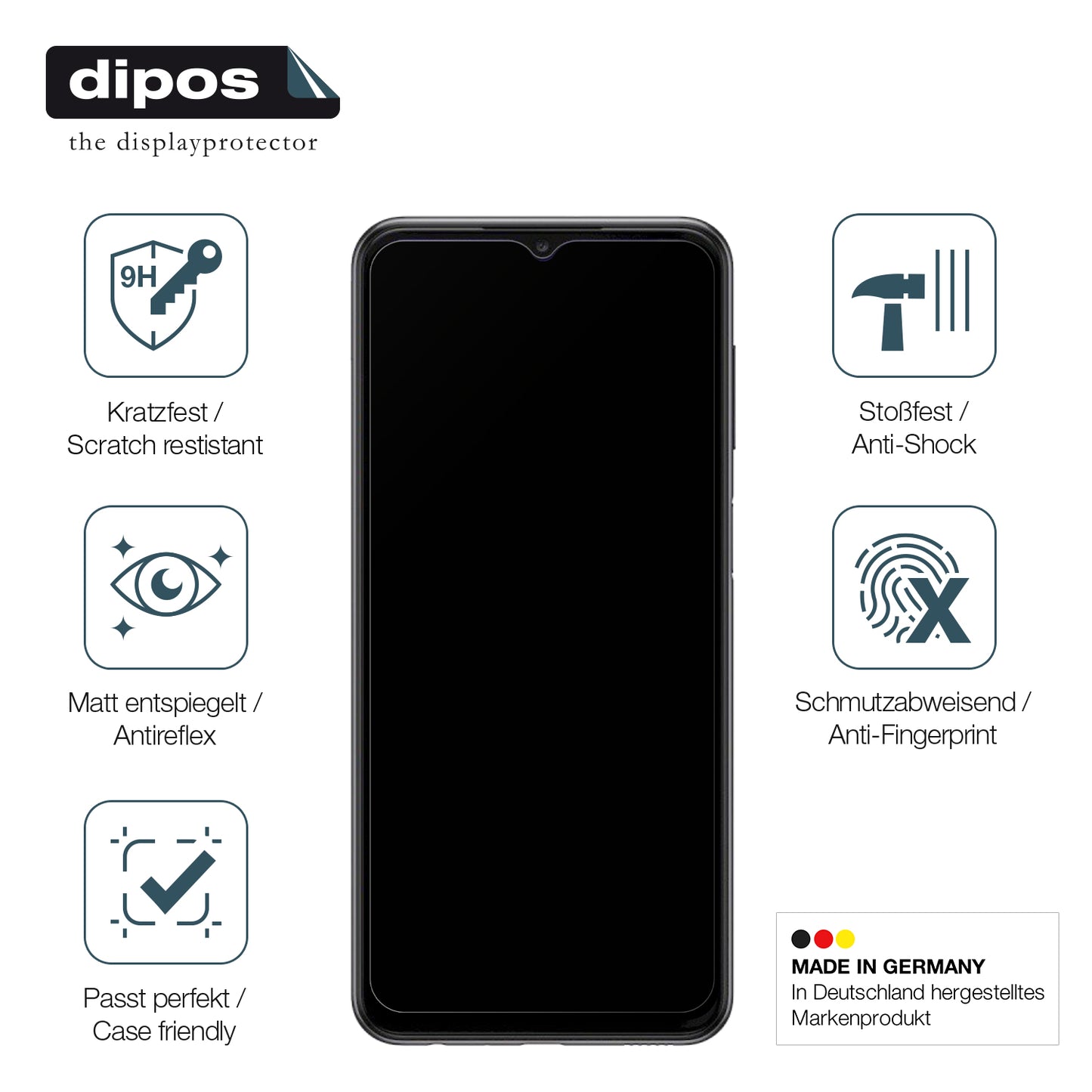Displayschutz hergestellt in Deutschland, höchste Qualität made in Germany