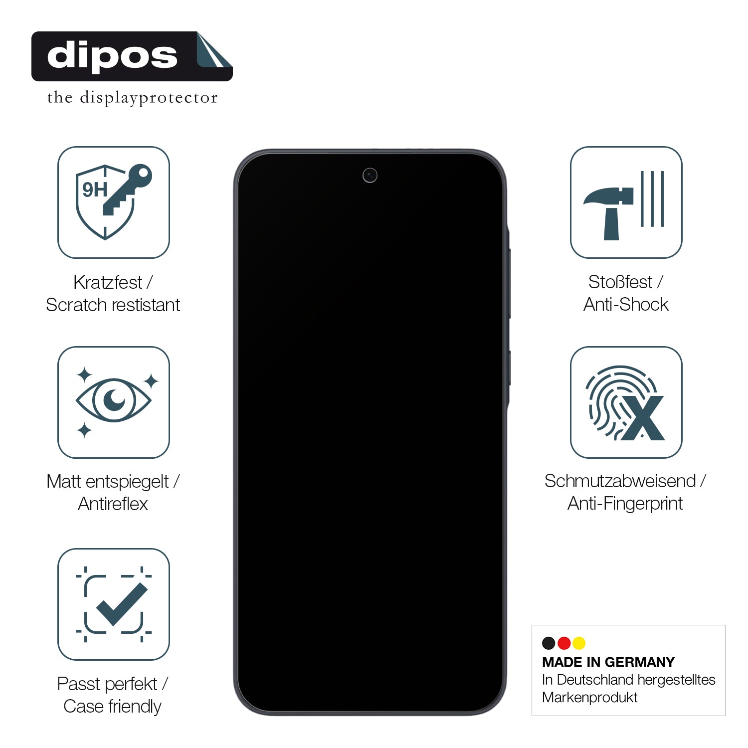 Displayschutz hergestellt in Deutschland, höchste Qualität made in Germany