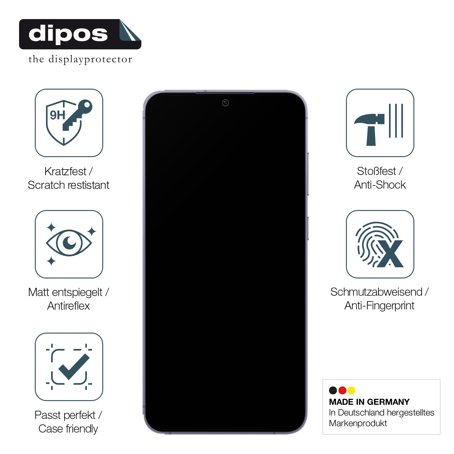 Displayschutz hergestellt in Deutschland, höchste Qualität made in Germany