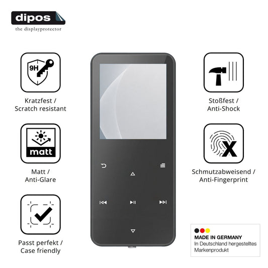 Matte Displayschutzfolie von dipos passend für Skibiles M15, 9H kratzfest und blasenfrei montiert