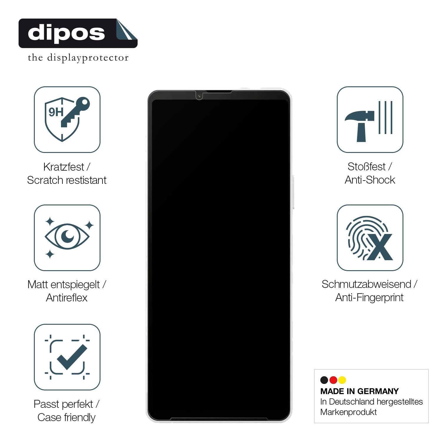 Displayschutz hergestellt in Deutschland, höchste Qualität made in Germany