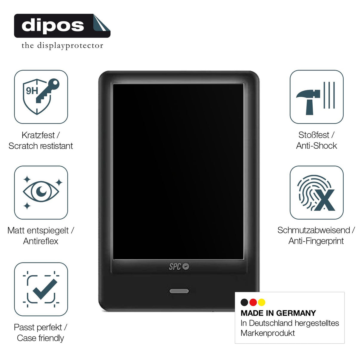 Displayschutz hergestellt in Deutschland, höchste Qualität made in Germany