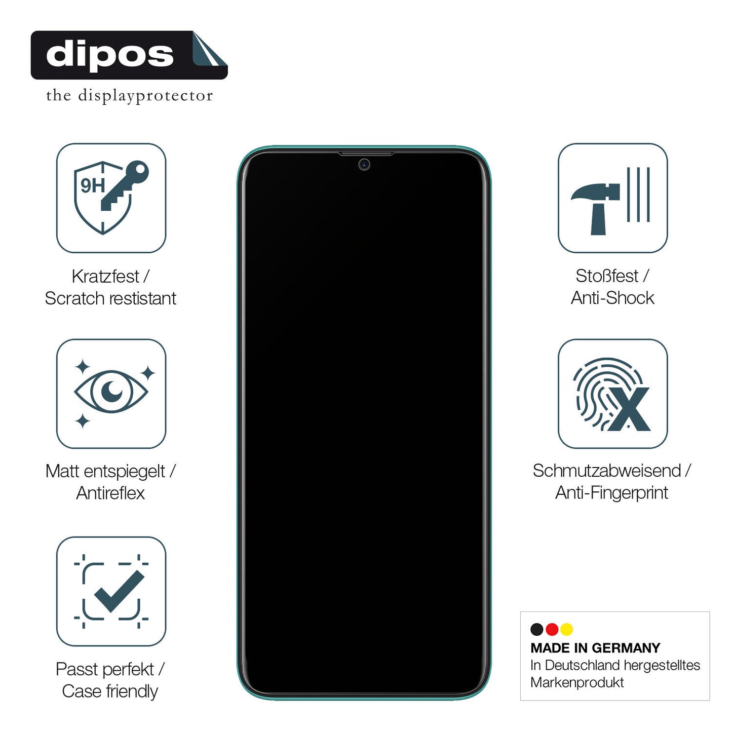 Displayschutz hergestellt in Deutschland, höchste Qualität made in Germany