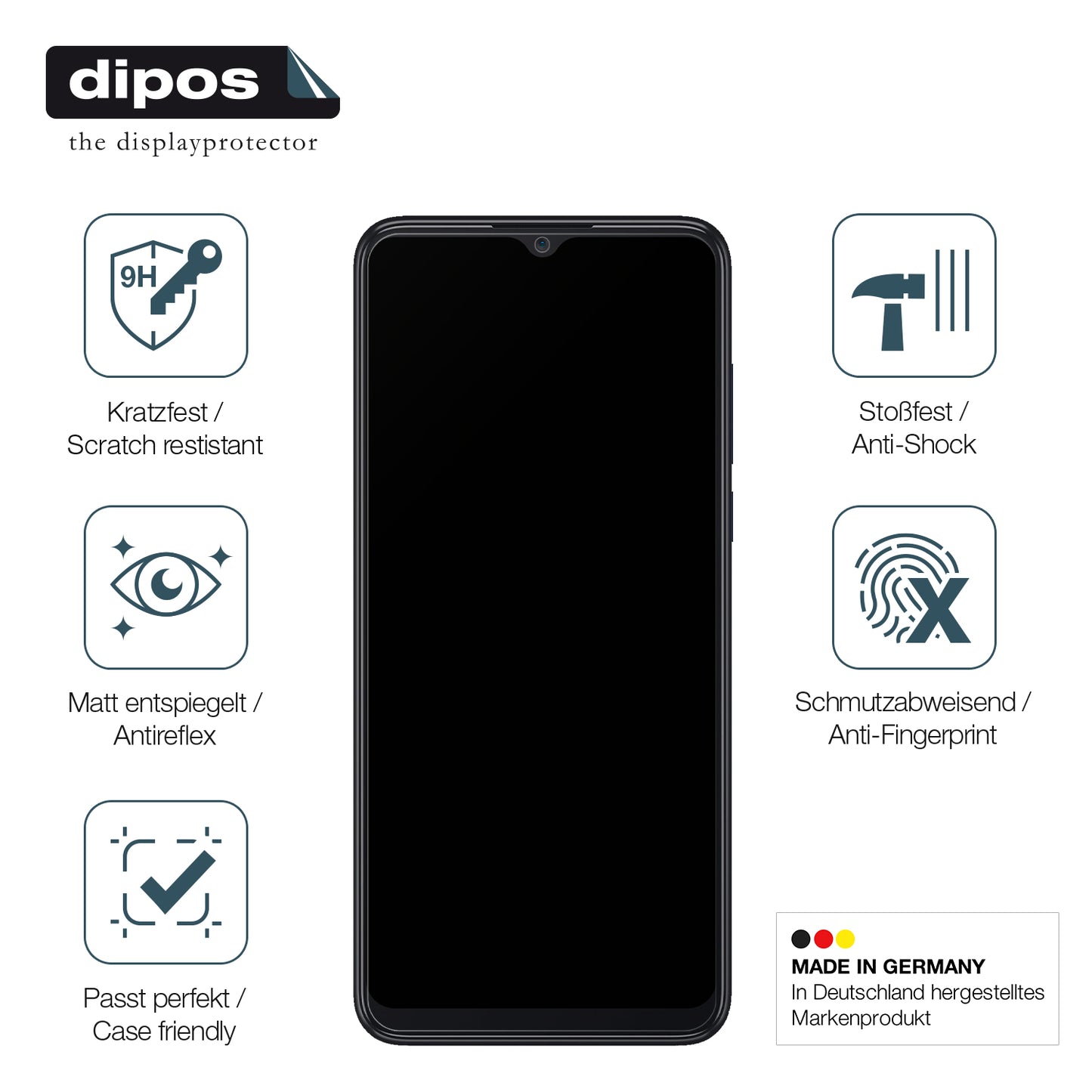 Displayschutz hergestellt in Deutschland, höchste Qualität made in Germany