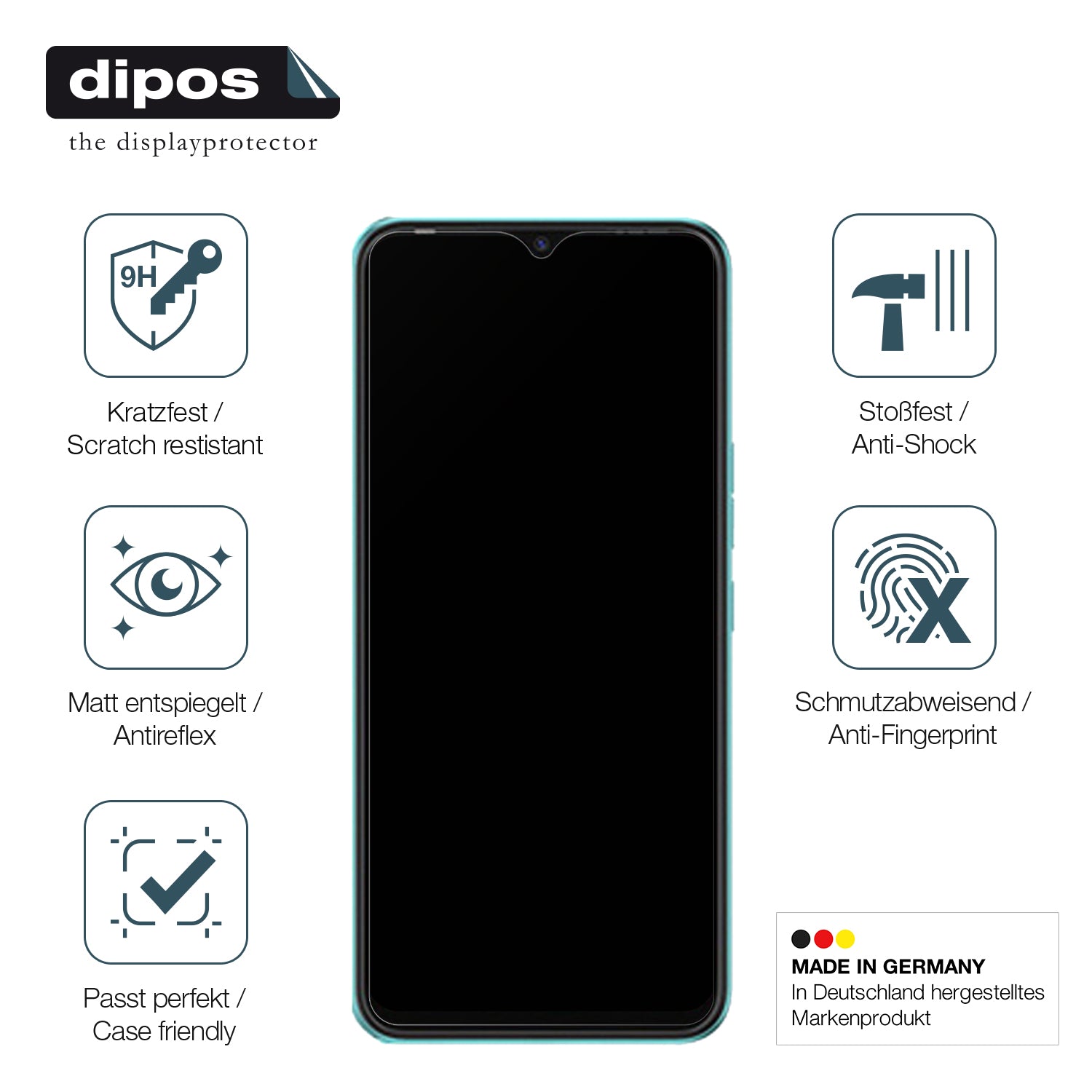 Displayschutz hergestellt in Deutschland, höchste Qualität made in Germany