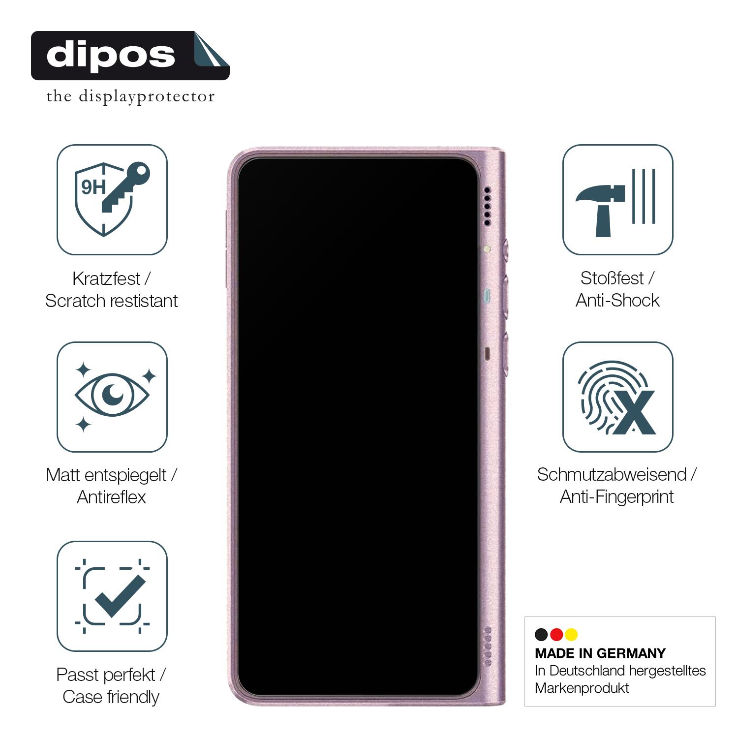 Displayschutz hergestellt in Deutschland, höchste Qualität made in Germany