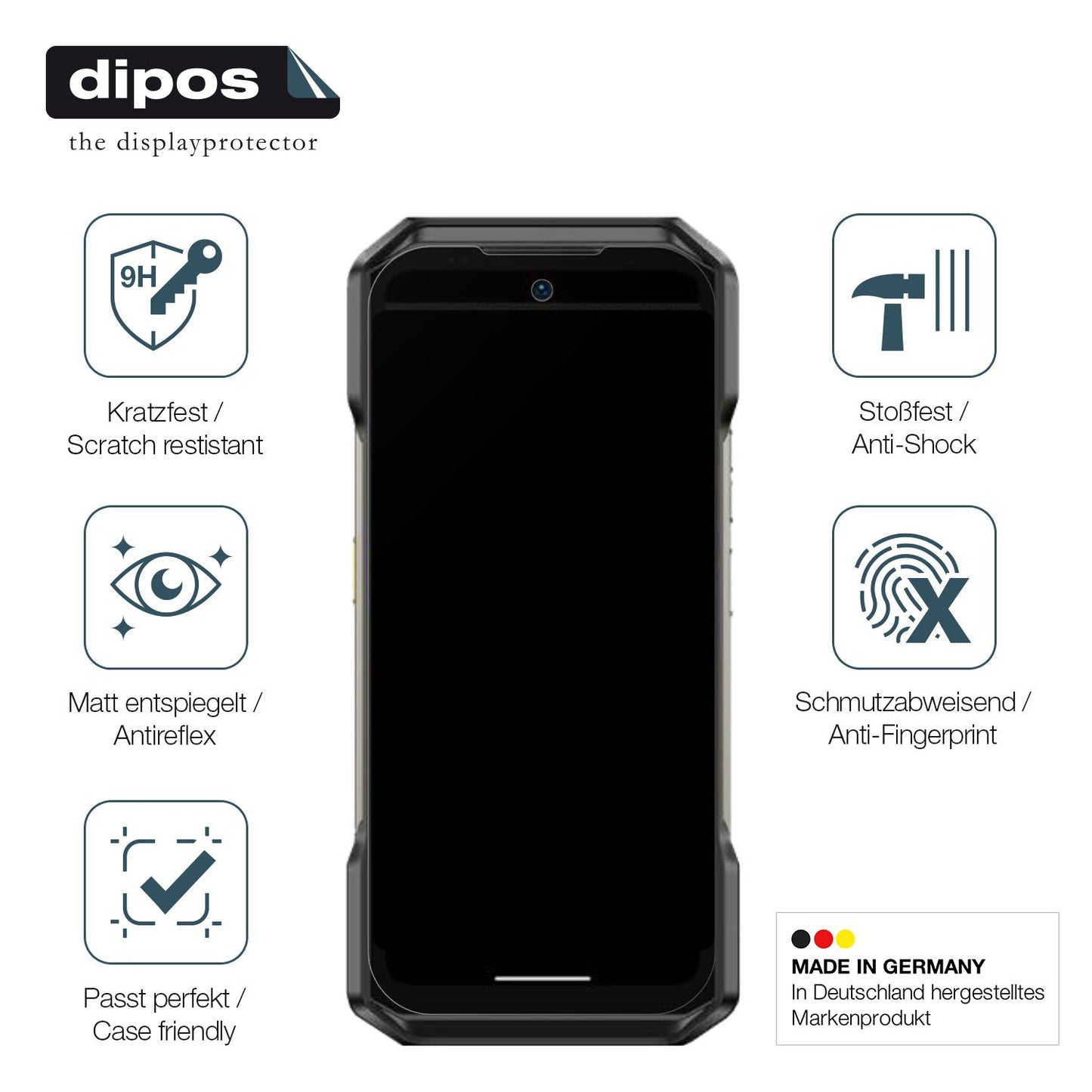 Displayschutz hergestellt in Deutschland, höchste Qualität made in Germany