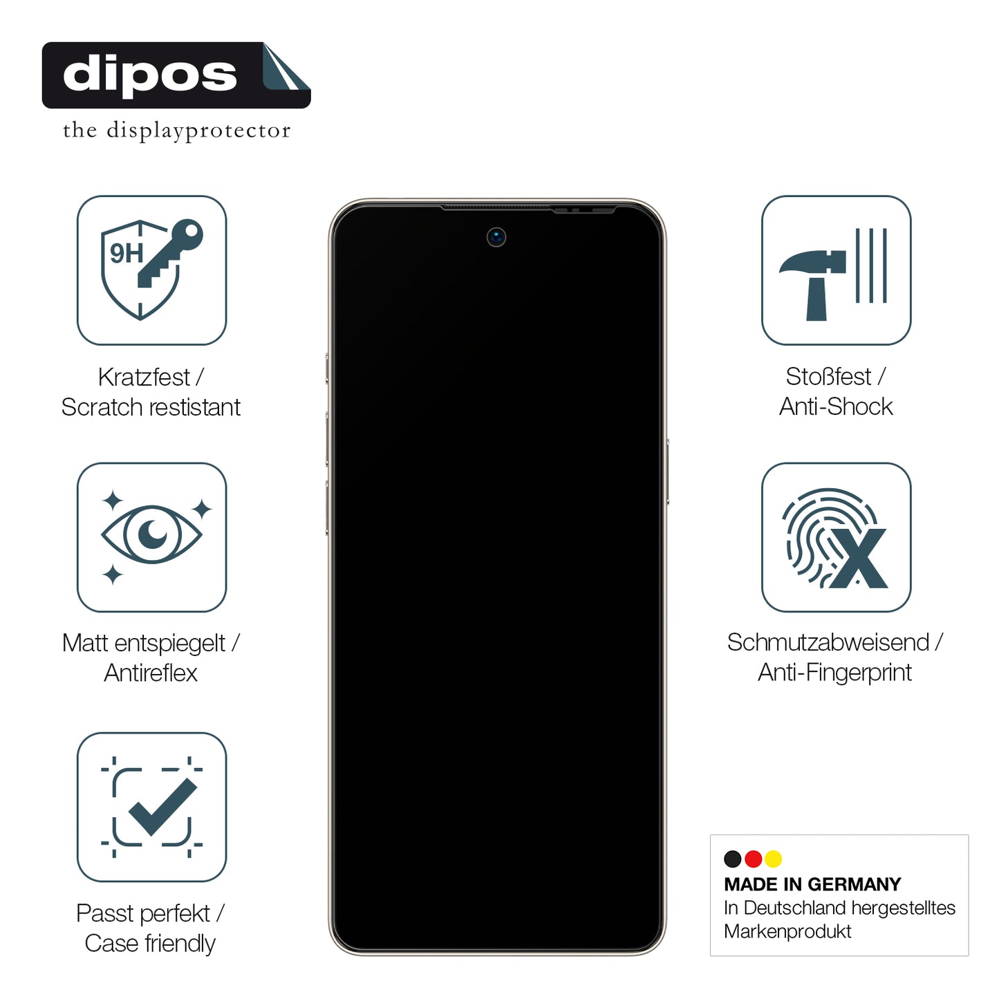 Displayschutz hergestellt in Deutschland, höchste Qualität made in Germany