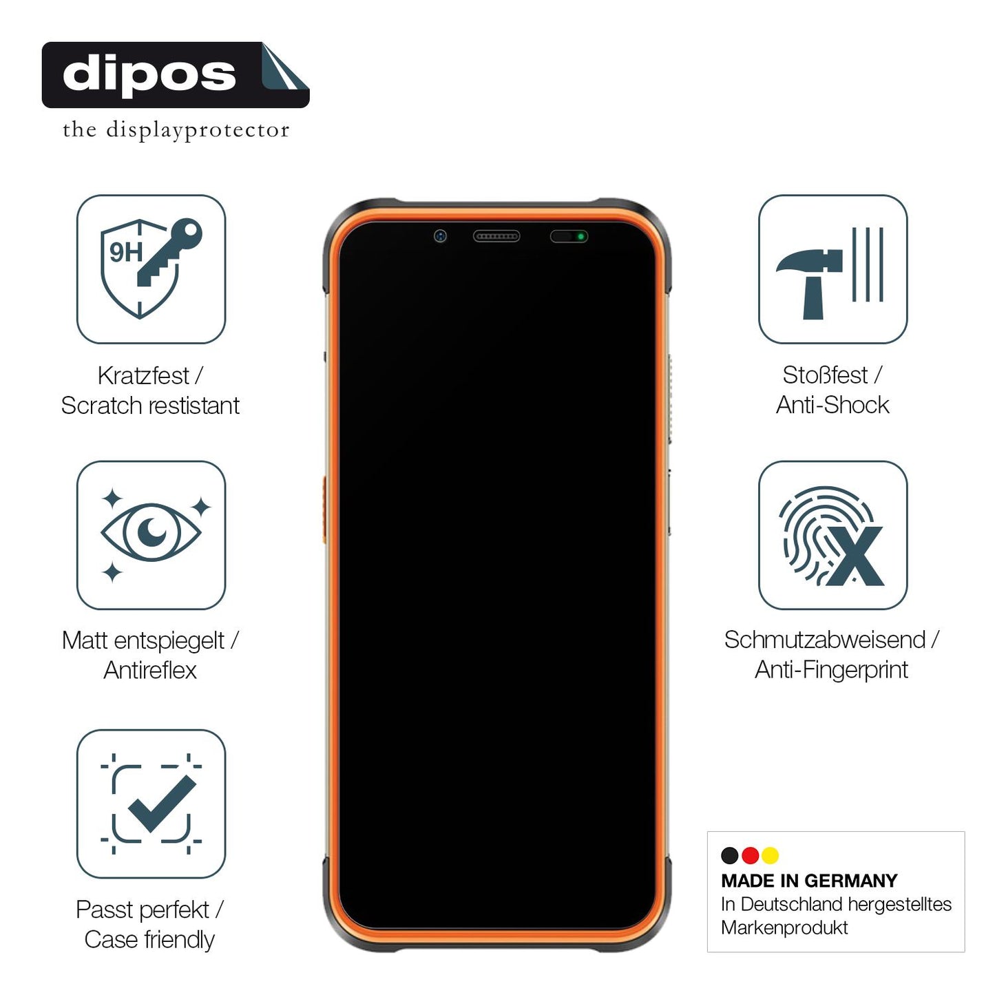Displayschutz hergestellt in Deutschland, höchste Qualität made in Germany