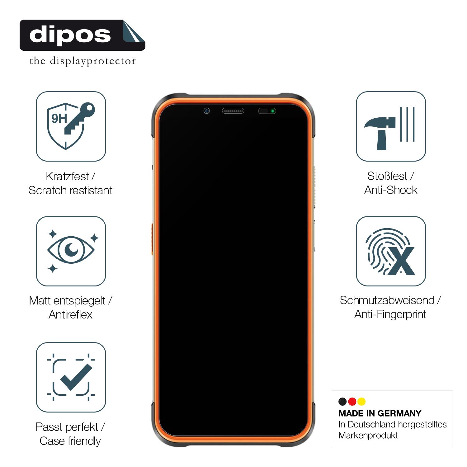 Displayschutz hergestellt in Deutschland, höchste Qualität made in Germany