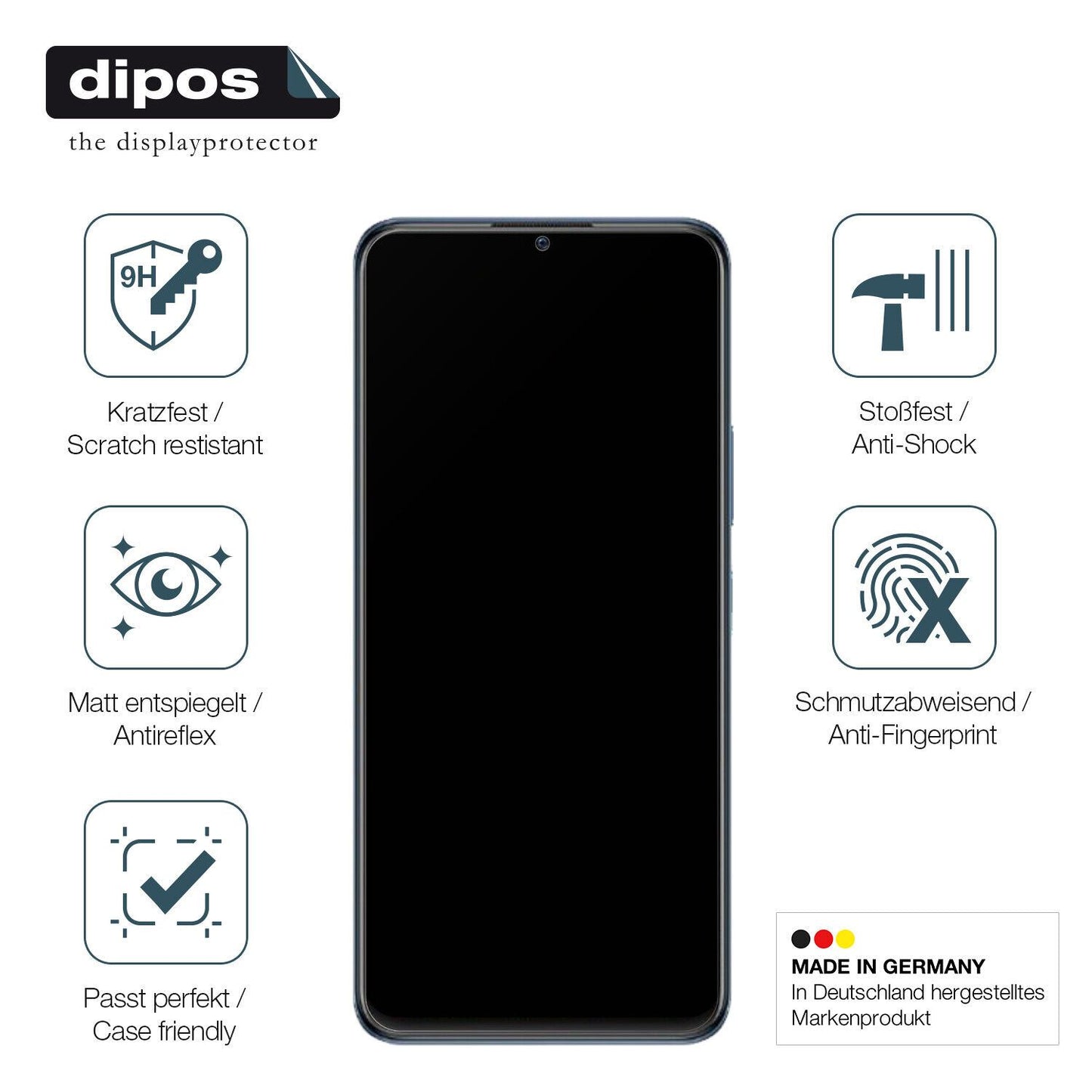 Displayschutz hergestellt in Deutschland, höchste Qualität made in Germany