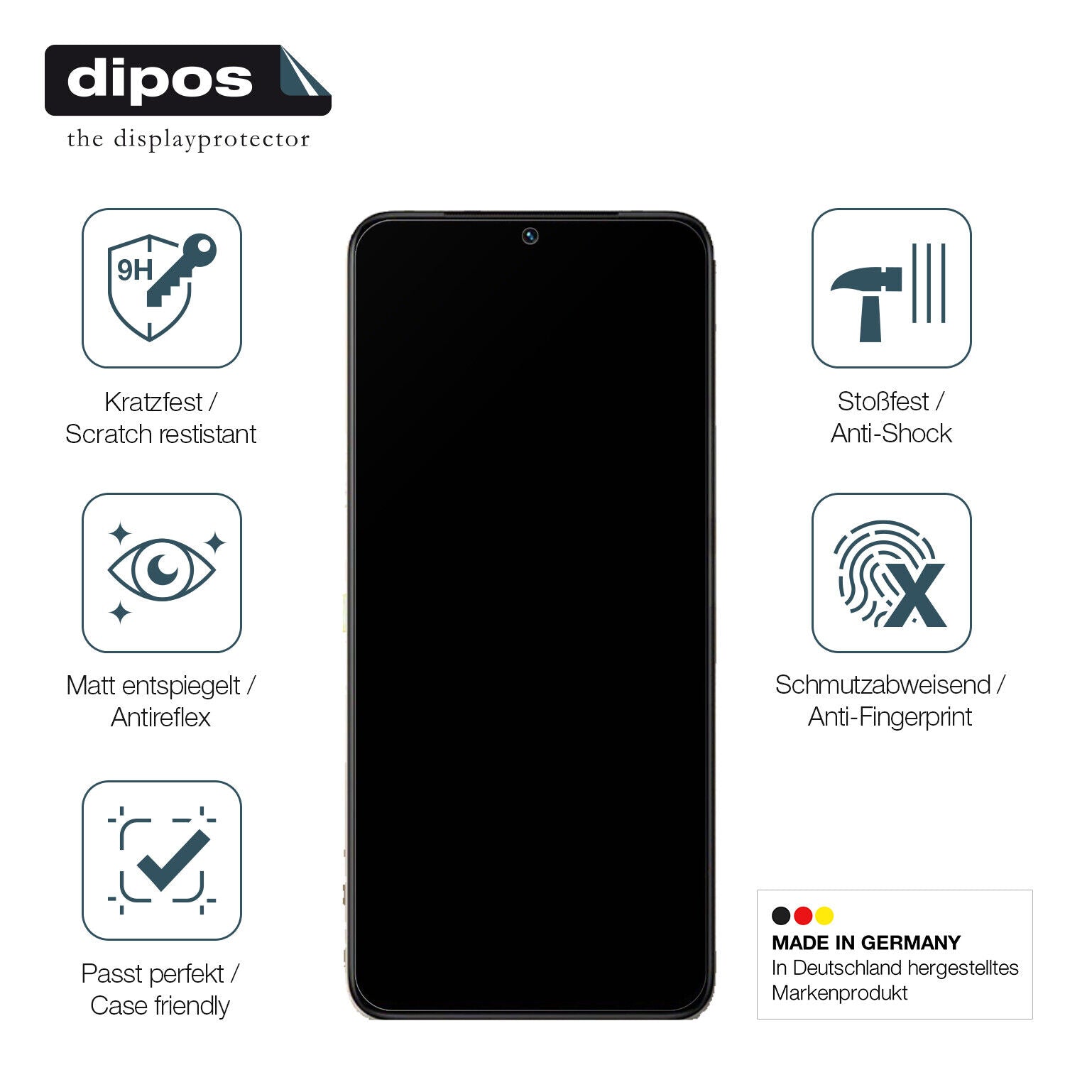 Displayschutz hergestellt in Deutschland, höchste Qualität made in Germany