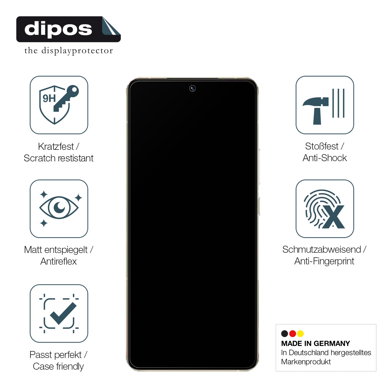 Displayschutz hergestellt in Deutschland, höchste Qualität made in Germany