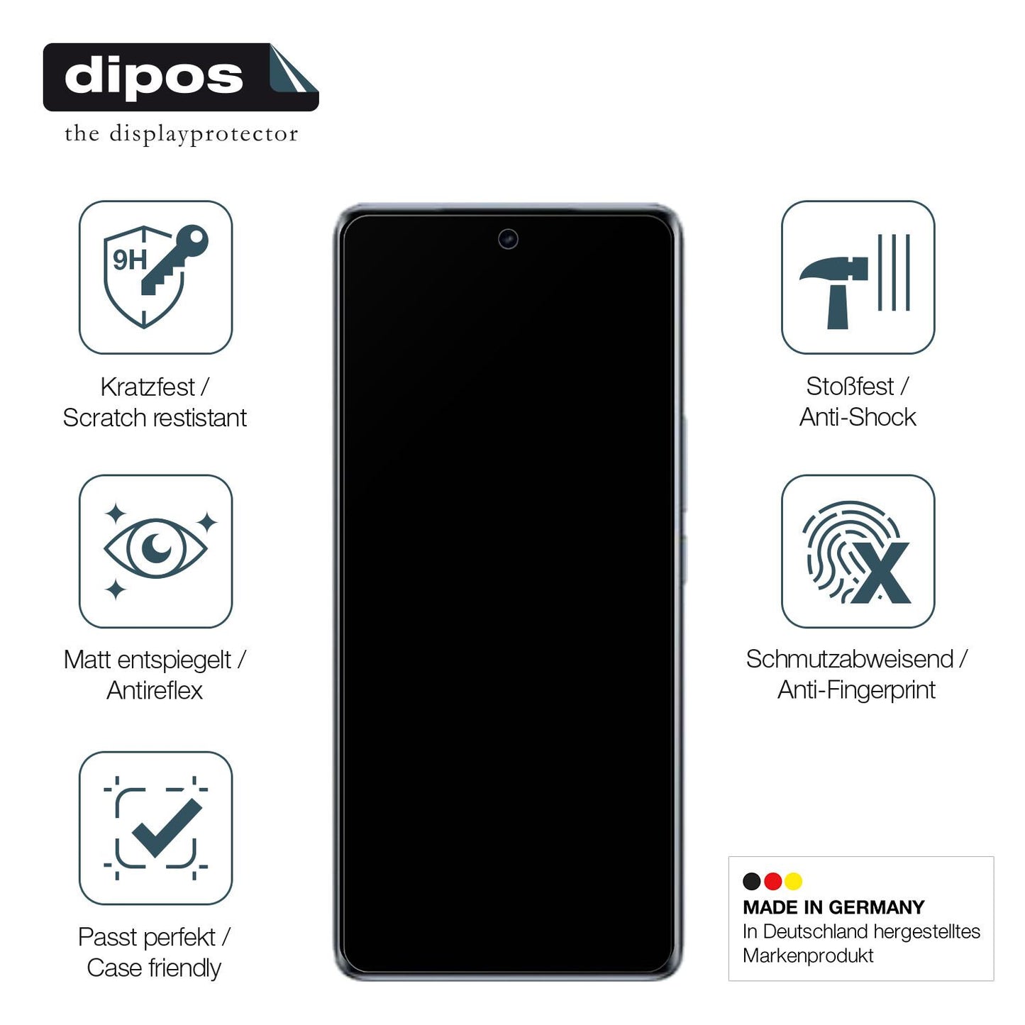 Displayschutz hergestellt in Deutschland, höchste Qualität made in Germany