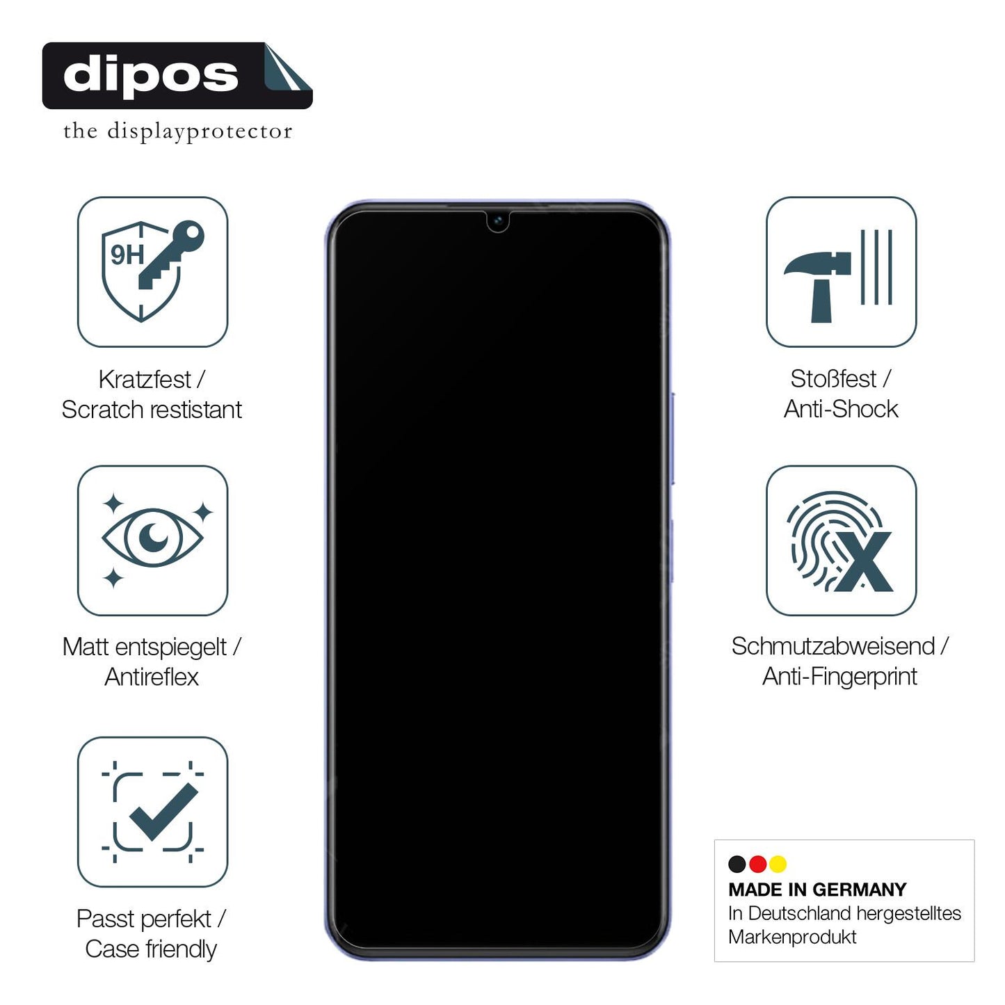 Displayschutz hergestellt in Deutschland, höchste Qualität made in Germany