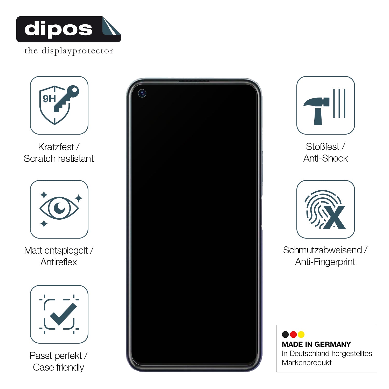Displayschutz hergestellt in Deutschland, höchste Qualität made in Germany