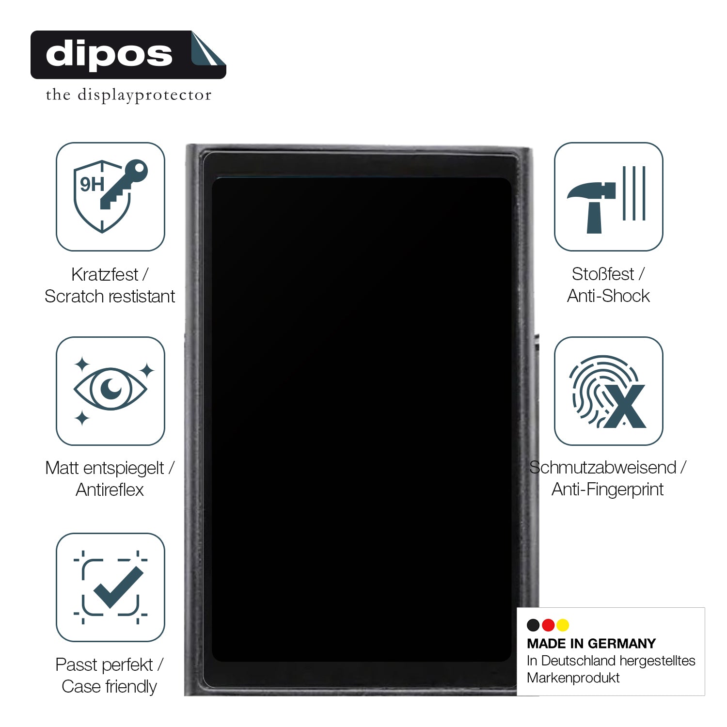 Displayschutz hergestellt in Deutschland, höchste Qualität made in Germany