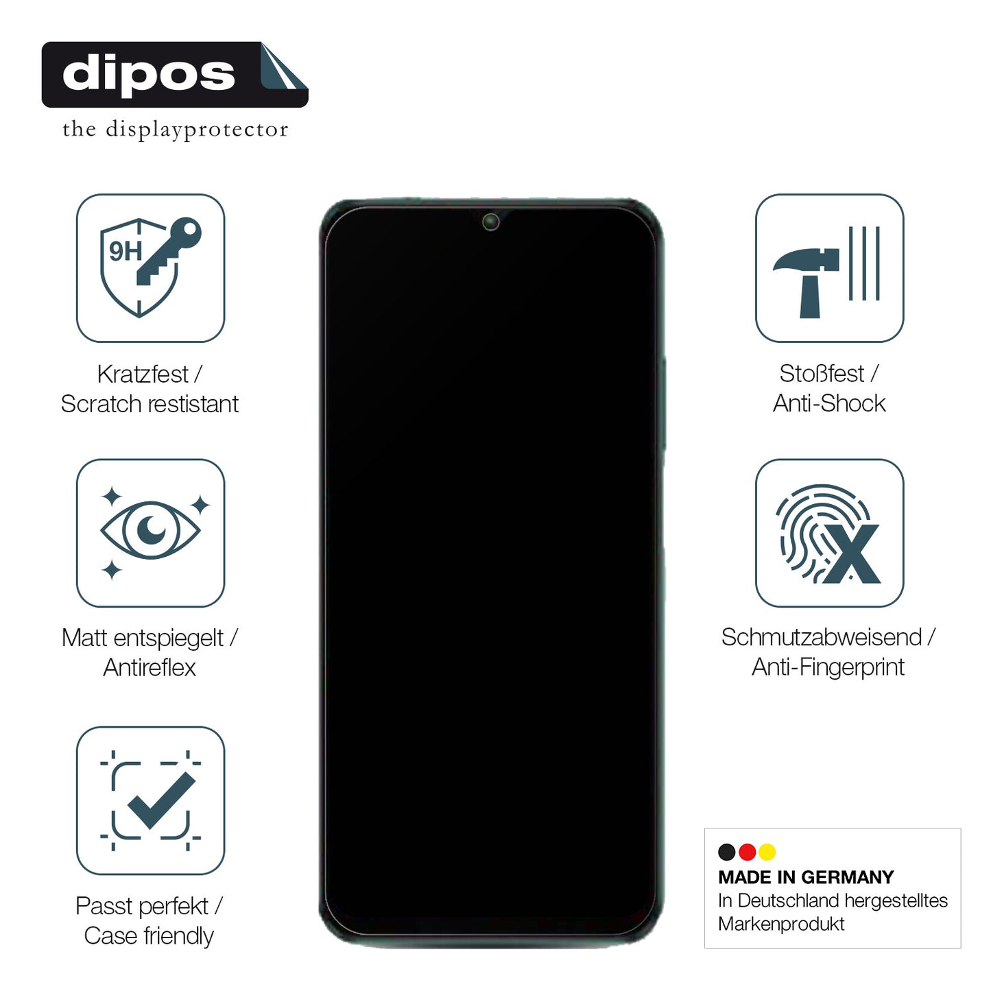 Displayschutz hergestellt in Deutschland, höchste Qualität made in Germany