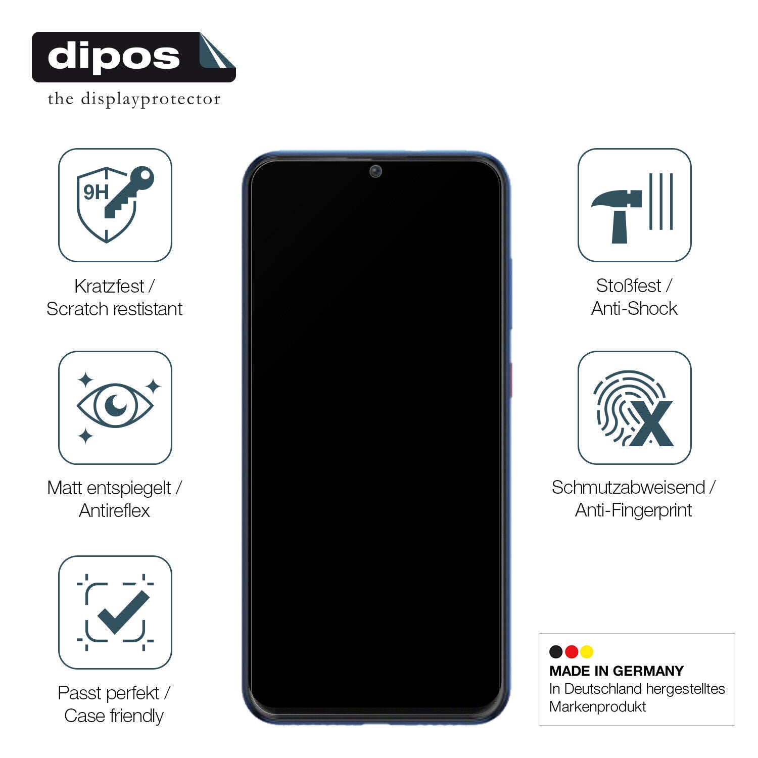 Displayschutz hergestellt in Deutschland, höchste Qualität made in Germany