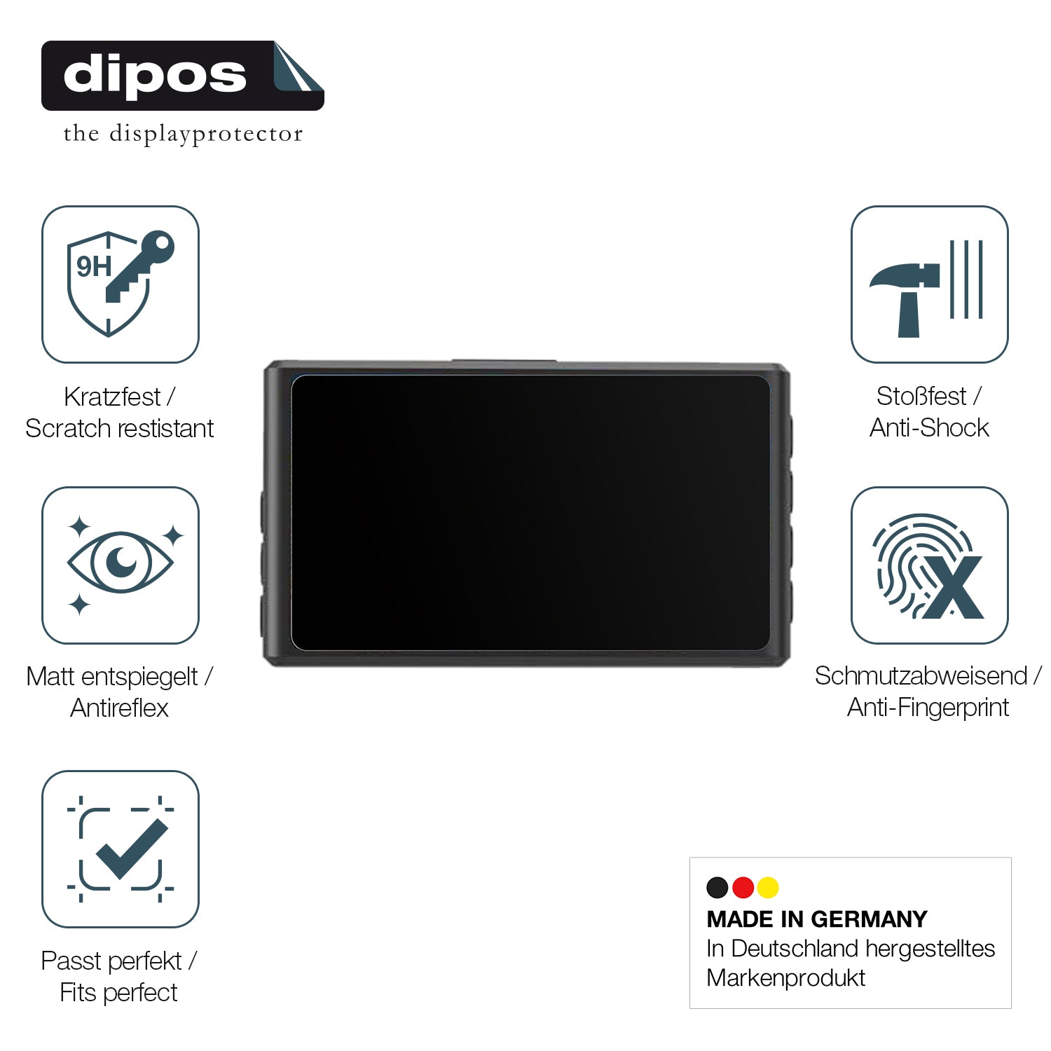 Displayschutz hergestellt in Deutschland, höchste Qualität made in Germany