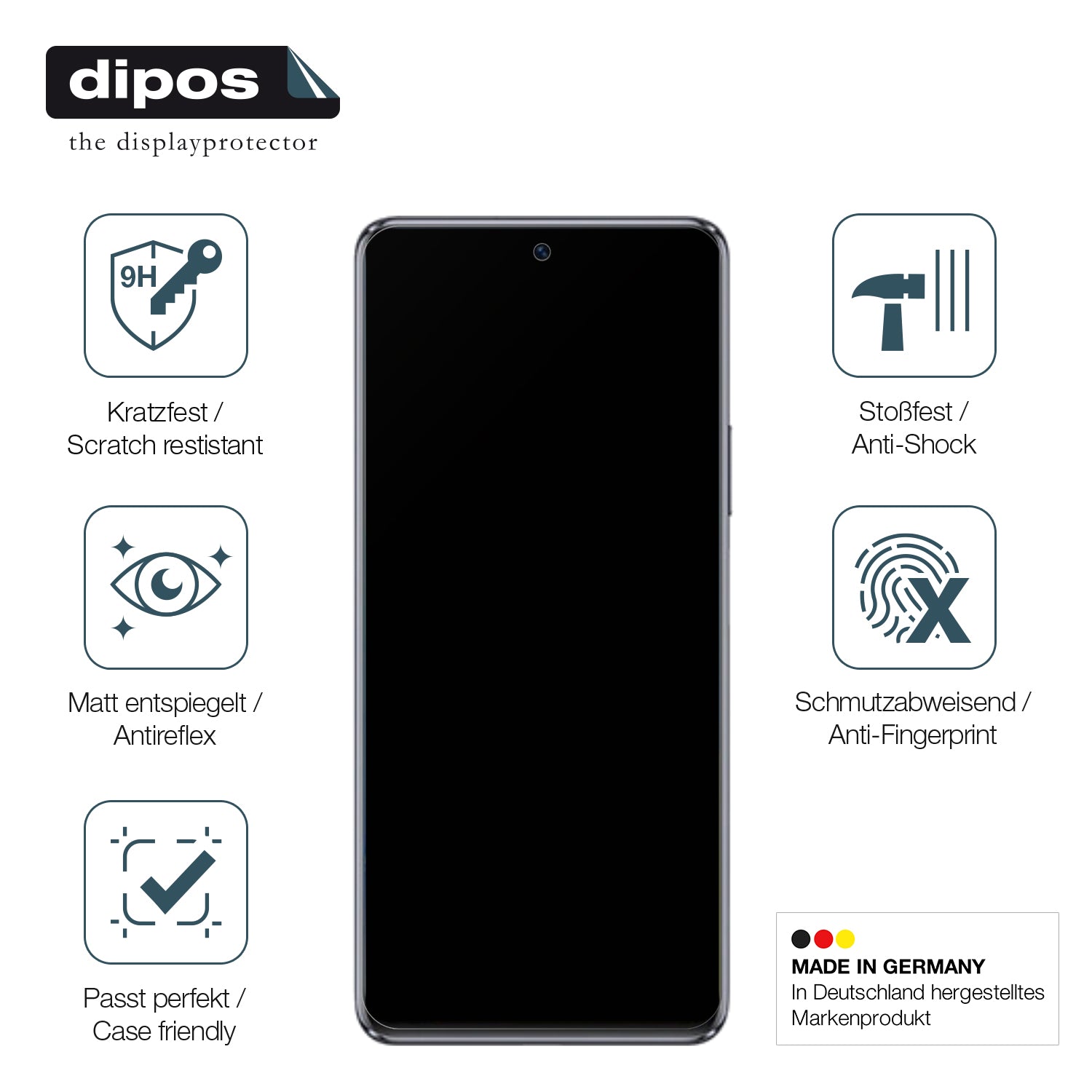 Displayschutz hergestellt in Deutschland, höchste Qualität made in Germany
