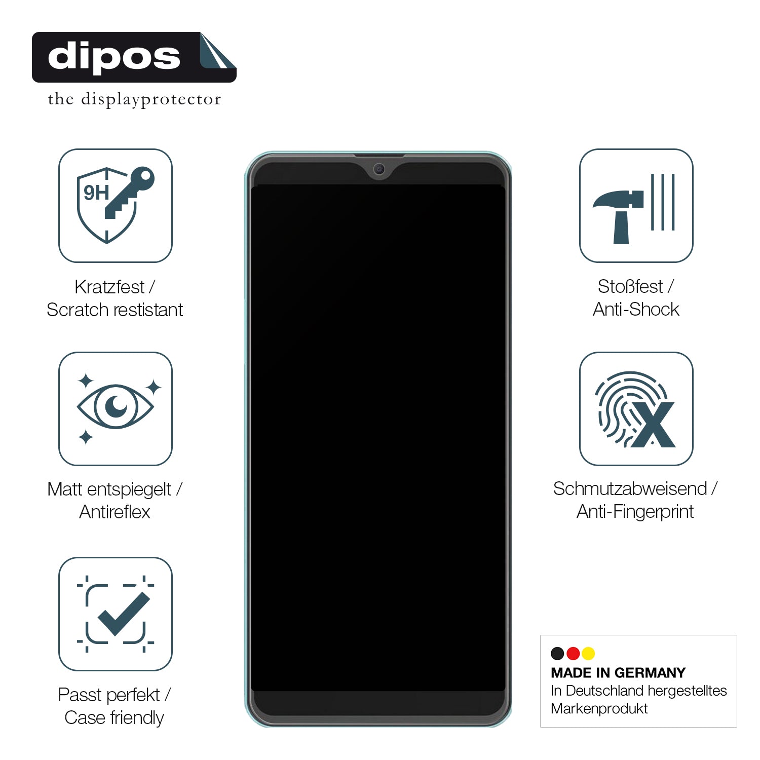 Displayschutz hergestellt in Deutschland, höchste Qualität made in Germany