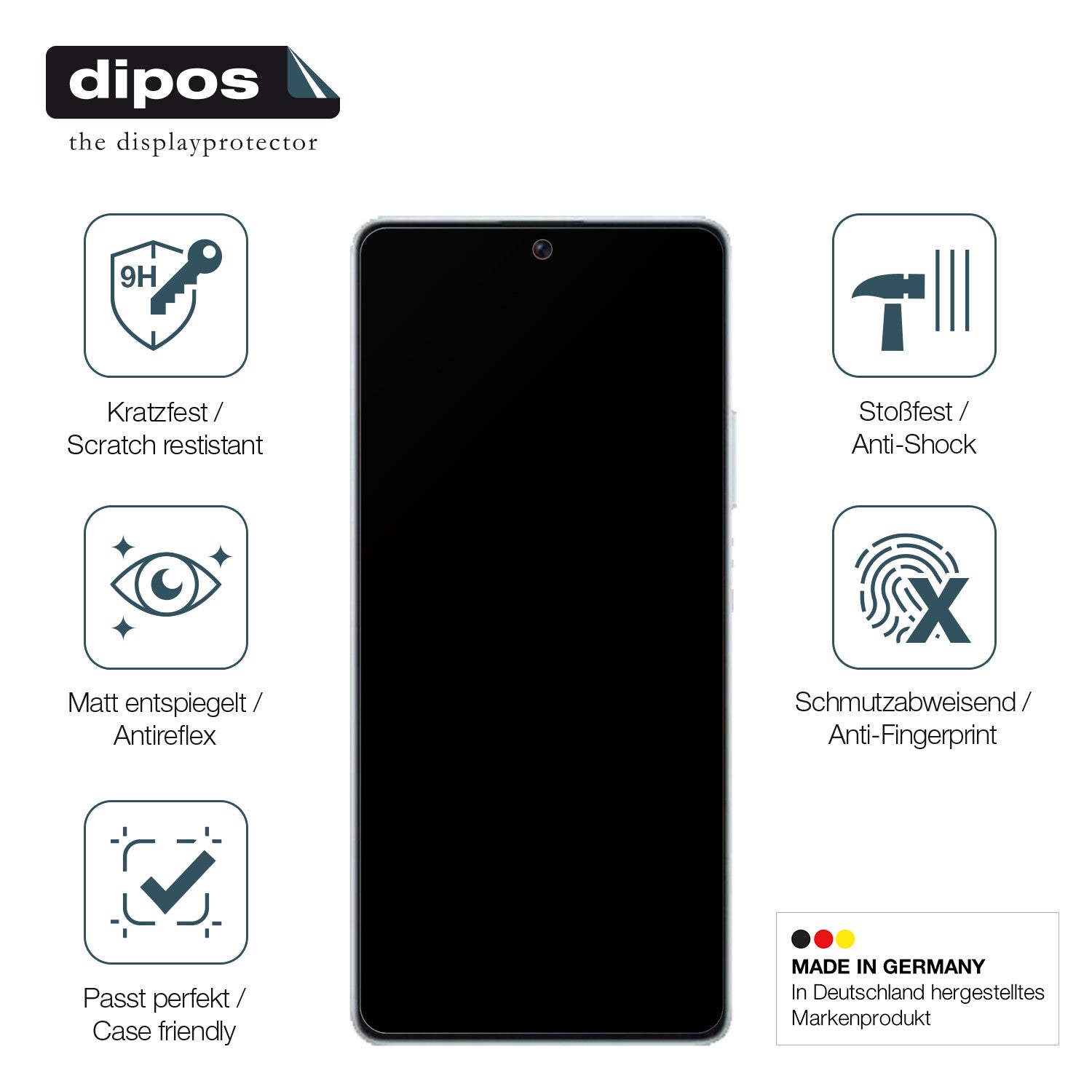 Displayschutz hergestellt in Deutschland, höchste Qualität made in Germany