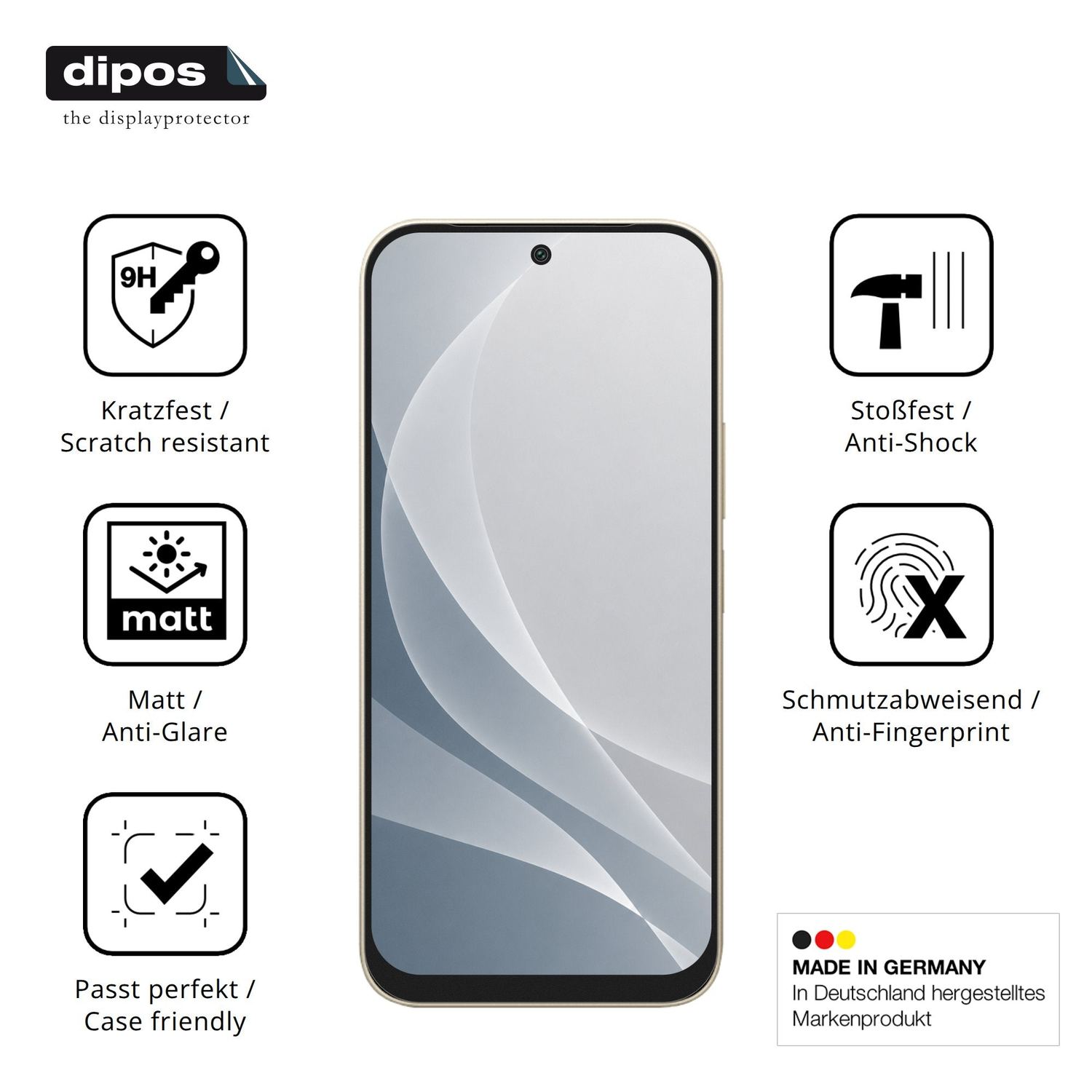 Displayschutz hergestellt in Deutschland, höchste Qualität made in Germany