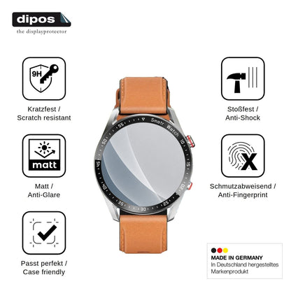 2x 9H Schutzfolie matt für YEMASTER Smartwatch 1.28 Panzerfolie