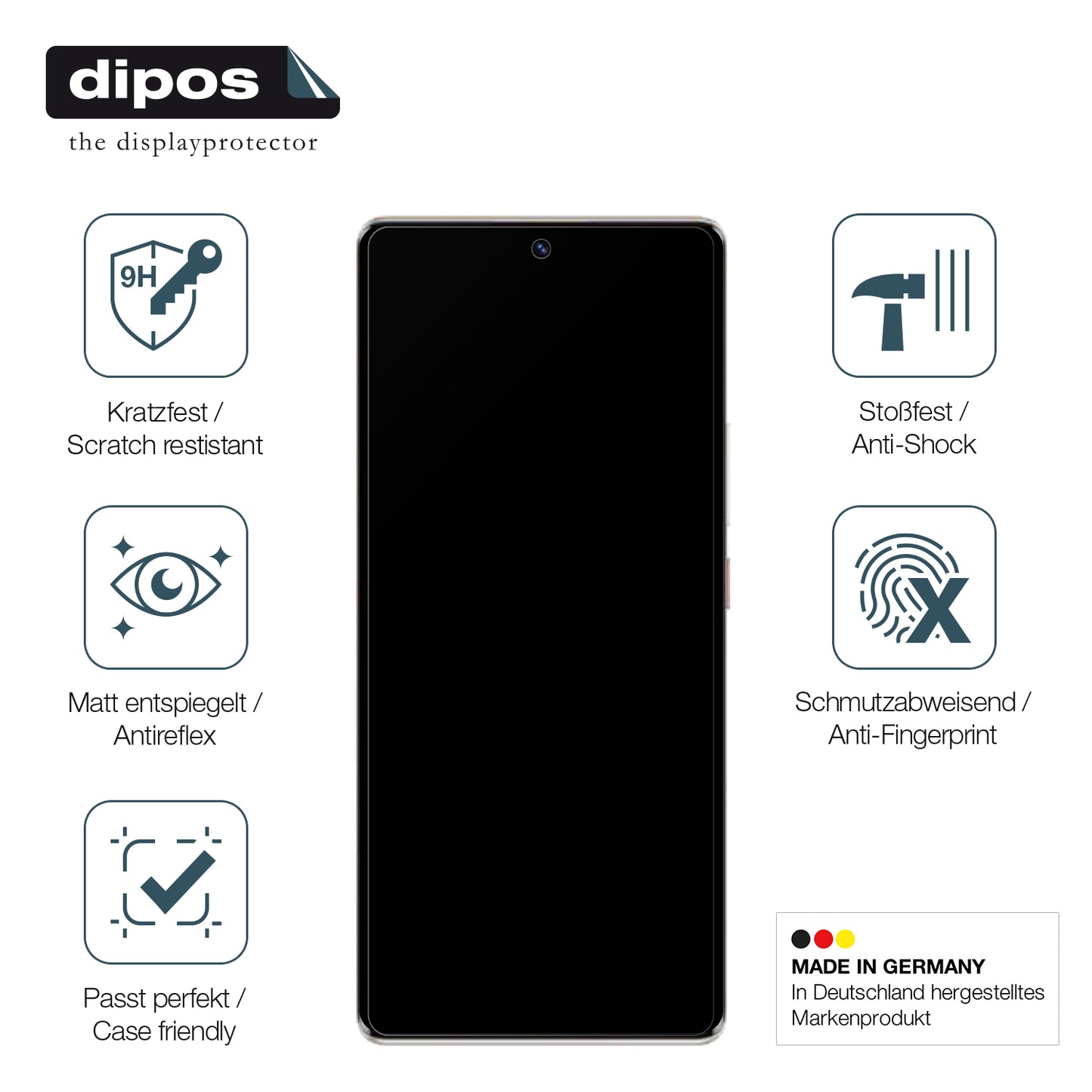 Displayschutz hergestellt in Deutschland, höchste Qualität made in Germany