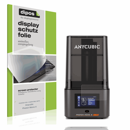 Matte Displayschutzfolie von dipos passend für Anycubic Photon Mono 4, präziser Zuschnitt und blasenfrei montiert