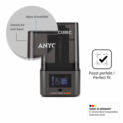 Schutz gegen Kratzer auf dem Anycubic Photon Mono 4 Glas durch Schlüssel oder Ähnliches