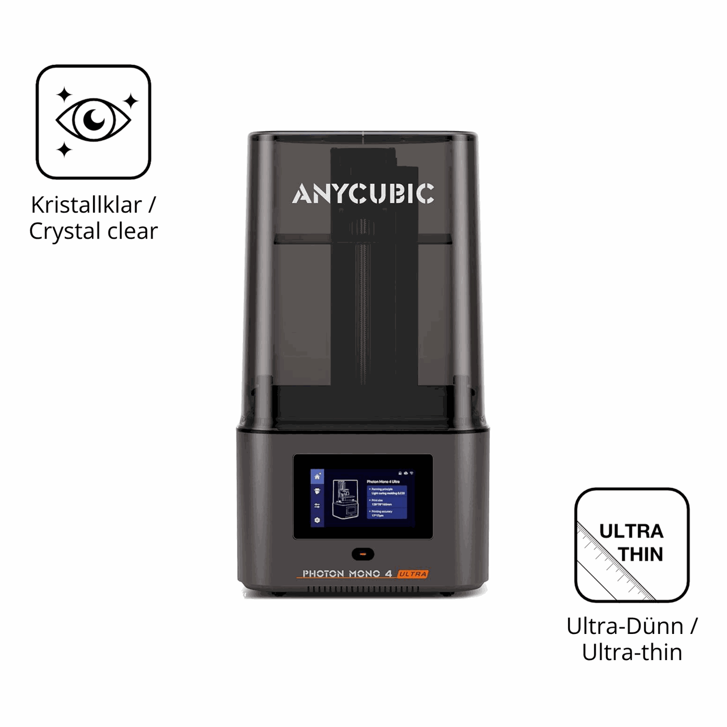 Dünne und klare Folie passend zugeschnitten für Anycubic Photon Mono 4
