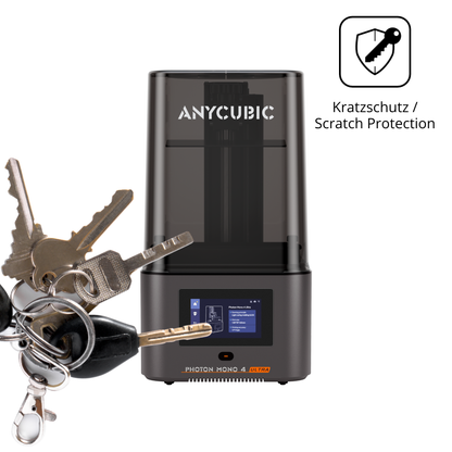 Schutz gegen Kratzer auf dem Anycubic Photon Mono 4 Ultra Glas durch Schlüssel oder Ähnliches