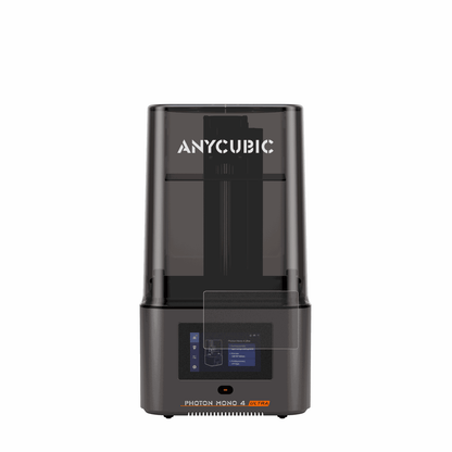 AnycubicPhoton Mono 4 Ultra mit aufgebrachtem dipos Displayschutz, der seitliche Einblicke blockiert