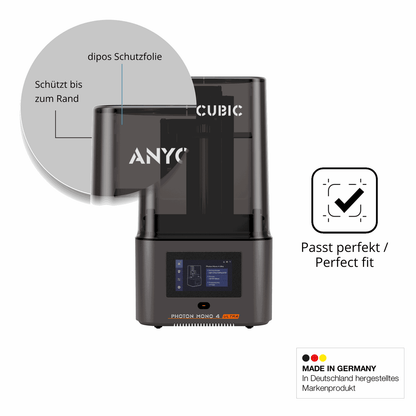 Schutz gegen Kratzer auf dem Anycubic Photon Mono 4 Ultra Glas durch Schlüssel oder Ähnliches