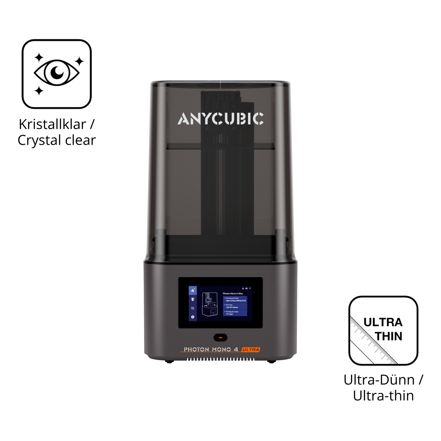 Dünne und klare Folie passend zugeschnitten für Anycubic Photon Mono 4 Ultra
