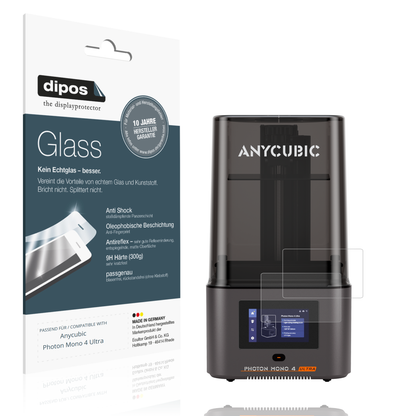 Matte Displayschutzfolie von dipos passend für Anycubic Photon Mono 4 Ultra, 9H kratzfest und blasenfrei montiert