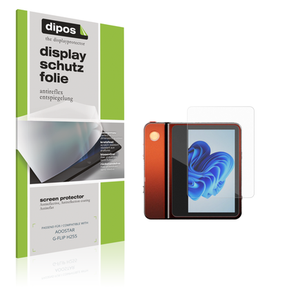 Matte Displayschutzfolie von dipos passend für AOOSTAR G-FLIP H255, präziser Zuschnitt und blasenfrei montiert