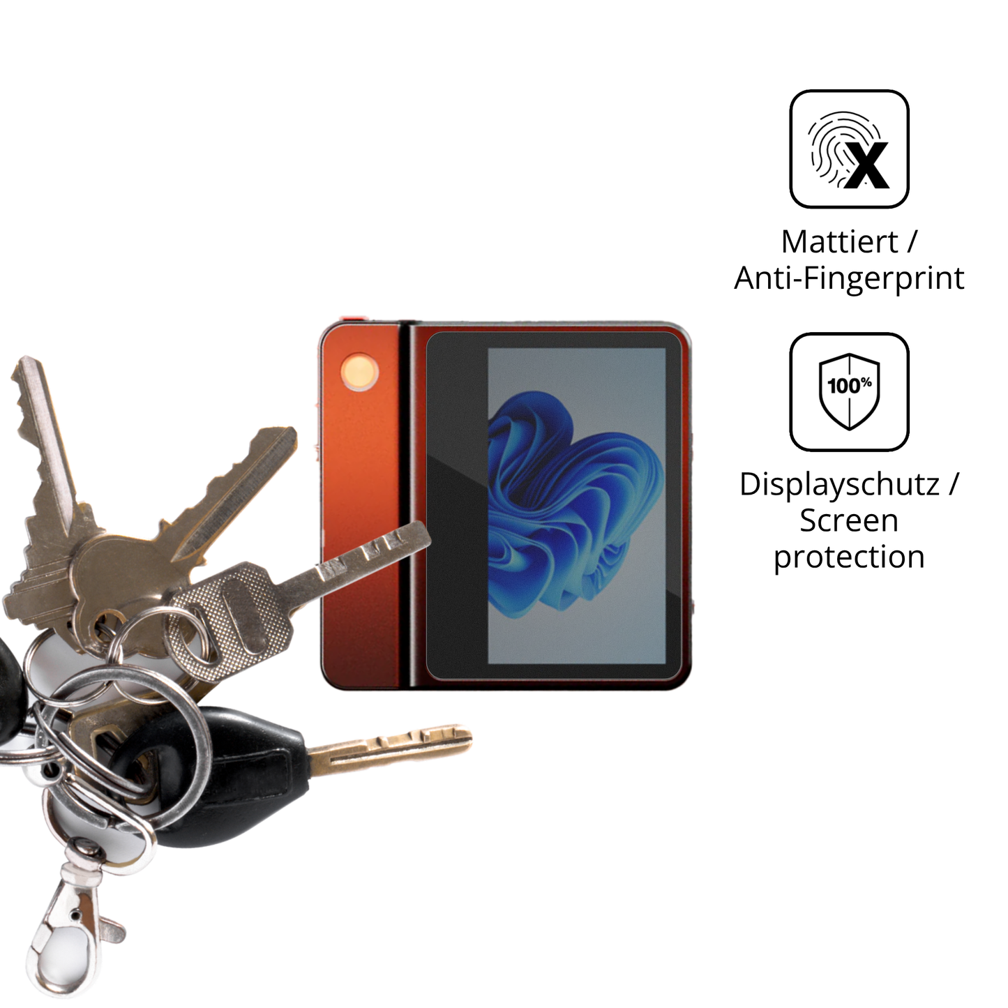 dipos Displayschutz für AOOSTAR G-FLIP H255, mattierte Oberfläche, Blickschutzfilter und perfekter Passform