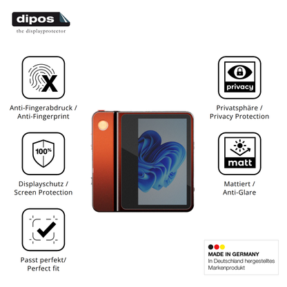 Privatsphäre-Schutz durch Sichtschutz-Folie passend zugeschnitten für AOOSTAR G-FLIP H255