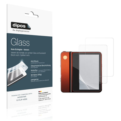 Matte Displayschutzfolie von dipos passend für AOOSTAR G-FLIP H255, 9H kratzfest und blasenfrei montiert