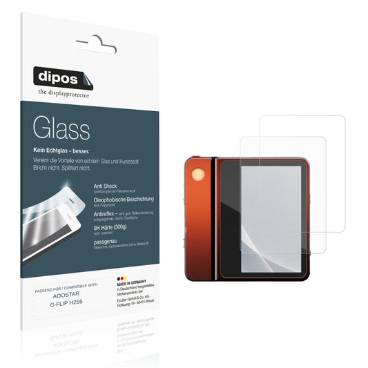Matte Displayschutzfolie von dipos passend für AOOSTAR G-FLIP H255, 9H kratzfest und blasenfrei montiert