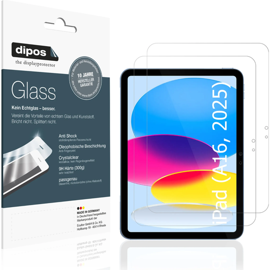 dipos Displayschutz für Apple iPad 11 Zoll A16 11. Gen 2025, mattierte Oberfläche, robuste Festigkeit und perfekte Passform