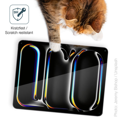 dipos Displayschutz für Apple iPad Pro 13 Zoll M4 2024, transparente Oberfläche, perfekte Passform auch für die Rundungen