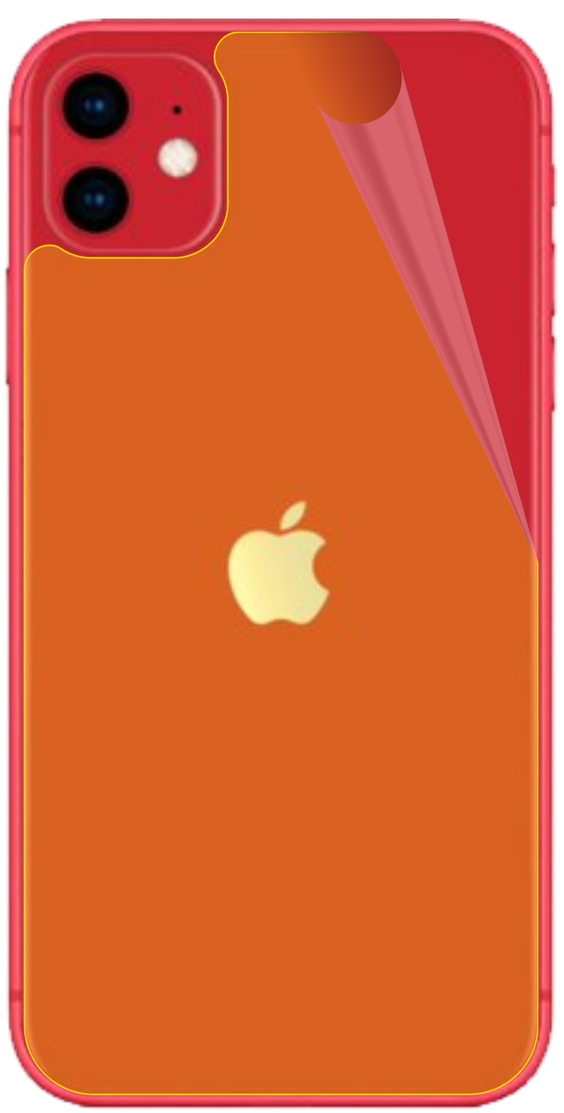dipos Displayschutz für Apple iPhone 11 Rückseite, transparente Oberfläche, geringe Dicke und perfekte Passform