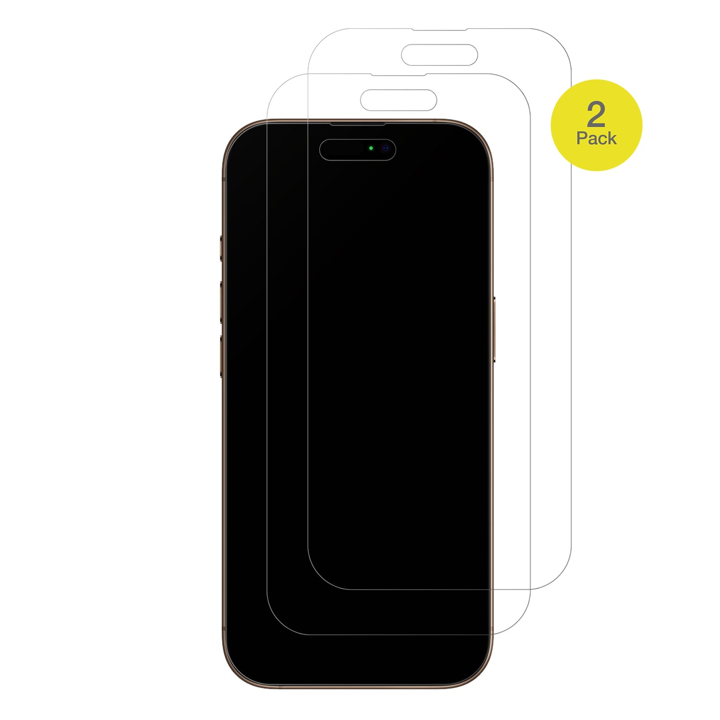 dipos Displayschutz für Apple iPhone 16 Pro, transparente Oberfläche, perfekte Passform auch für die Rundungen