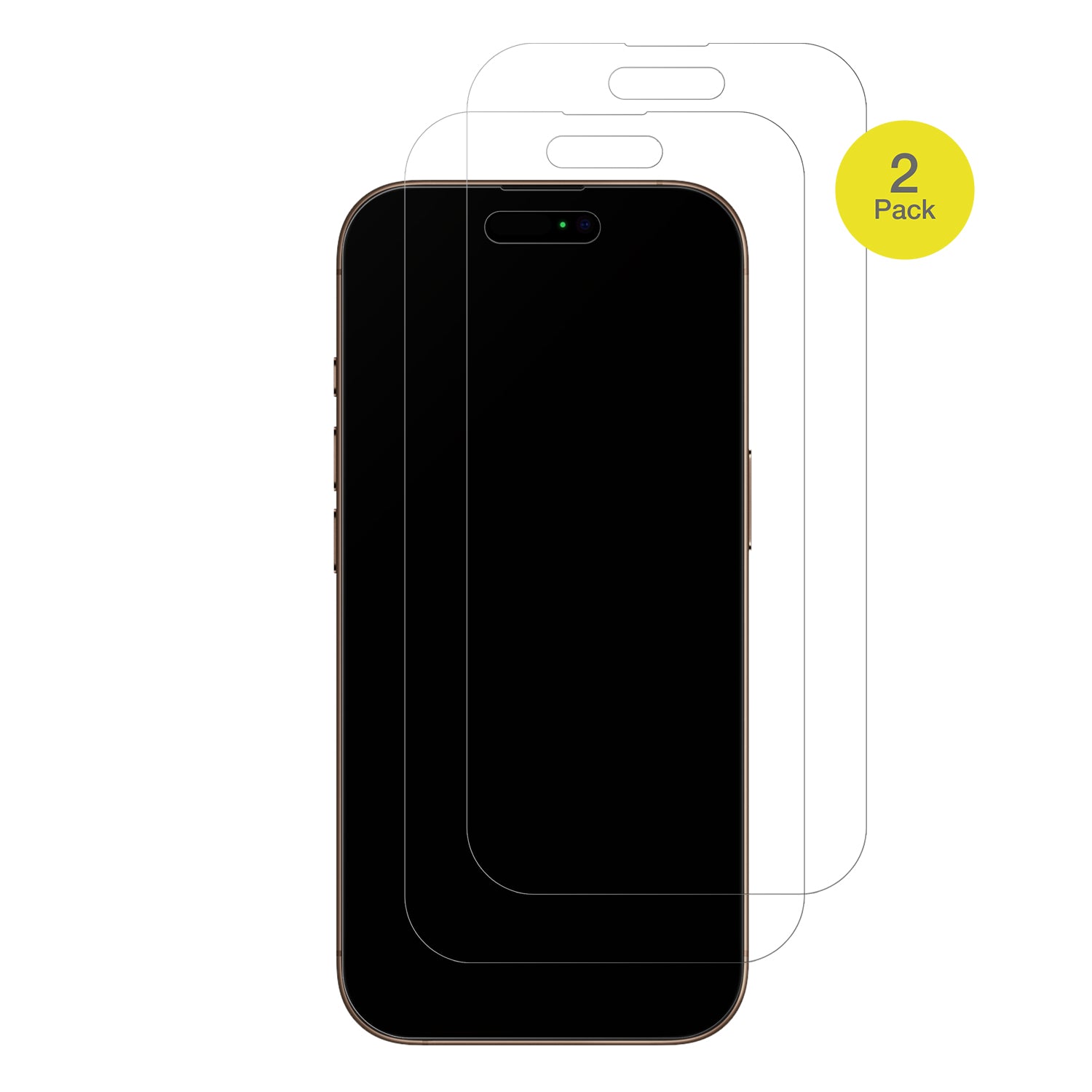 dipos Displayschutz für Apple iPhone 16 Pro, transparente Oberfläche, perfekte Passform auch für die Rundungen